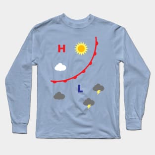 Retro Weather Map Long Sleeve T-Shirt